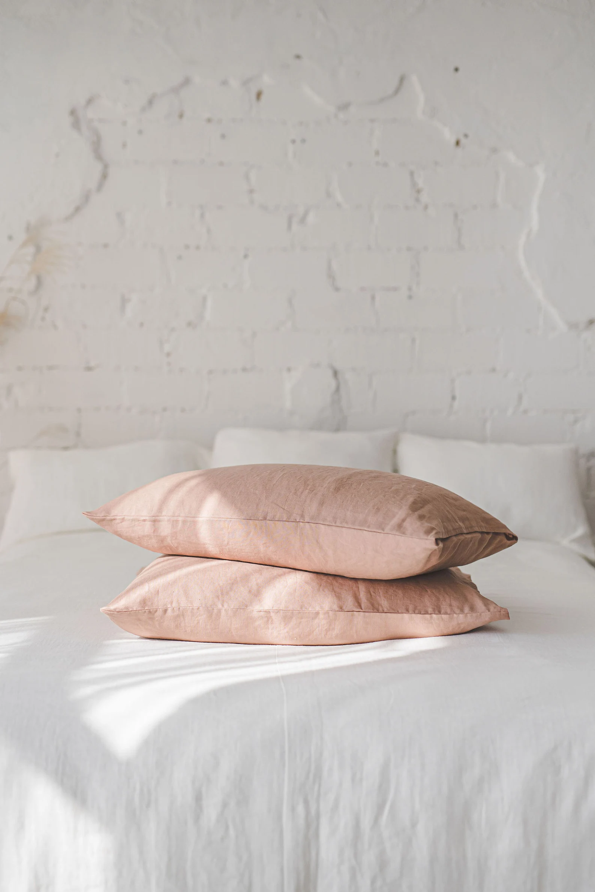 Natural softened linen pillowcase, Handmade linen pillowcase with envelope closure, Standard, King, Queen, custom sizes linen pillowcases.